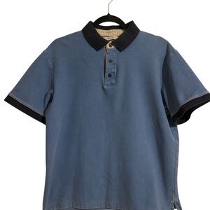 L.L.Bean Classic Casco Bay Polo Men's Blue Collared 100% Cotton Polo Shirt - M